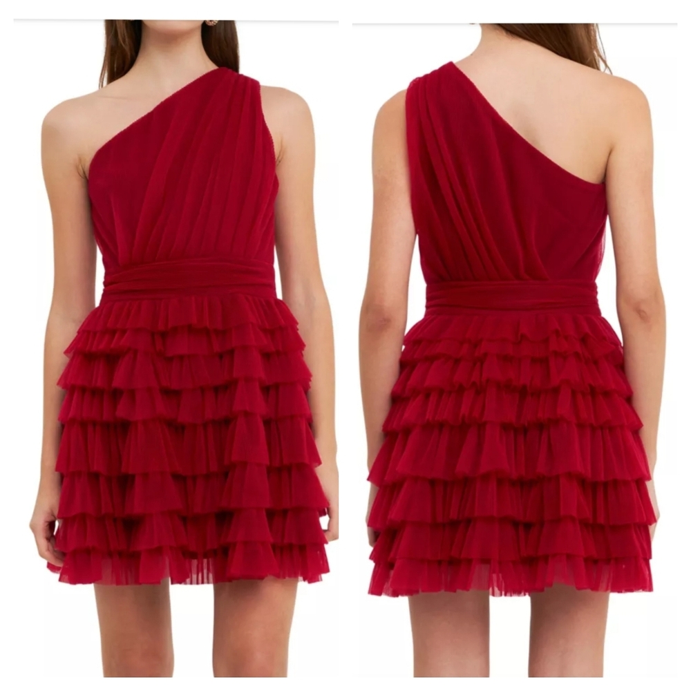 NWT Endless Rose Tiered Tulle Mini Dress